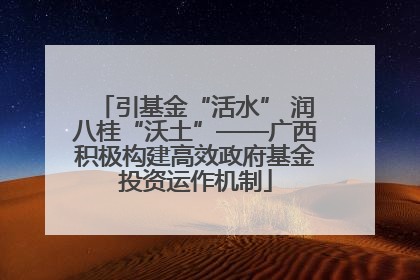 引基金“活水” 润八桂“沃土”——广西积极构建高效政府基金投资运作机制