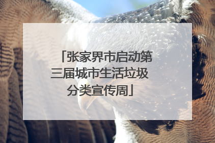 张家界市启动第三届城市生活垃圾分类宣传周