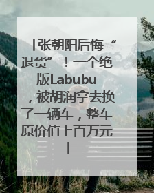 张朝阳后悔“退货”！一个绝版Labubu，被胡润拿去换了一辆车，整车原价值上百万元