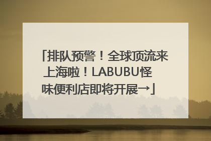 排队预警！全球顶流来上海啦！LABUBU怪味便利店即将开展→