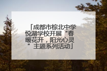 成都市棕北中学悦湖学校开展“春暖花开，阳光心灵”主题系列活动