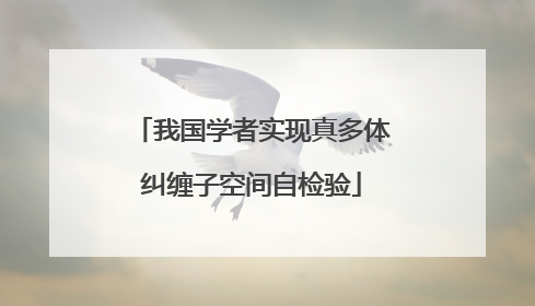我国学者实现真多体纠缠子空间自检验