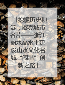 挖掘历史积淀，擦亮城市名片——浙江丽水高水平建设山水文化名城“闯出”创新之路