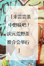 来尝尝茶中野味吧！庆元荒野茶推介会举行