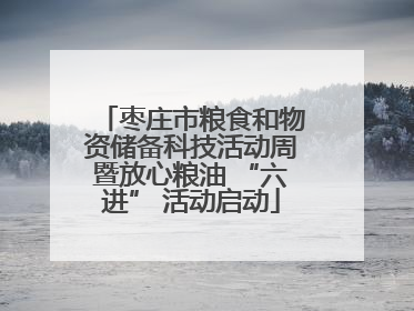 枣庄市粮食和物资储备科技活动周暨放心粮油 “六进” 活动启动