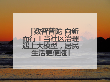 数智普陀 向新而行〡当社区治理遇上大模型，居民生活更便捷