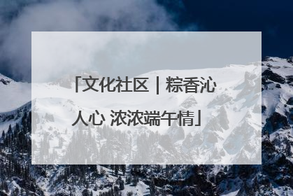 文化社区｜粽香沁人心 浓浓端午情