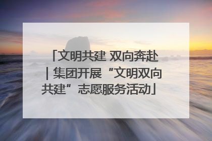 文明共建 双向奔赴｜集团开展“文明双向共建”志愿服务活动