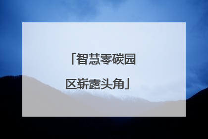 智慧零碳园区崭露头角