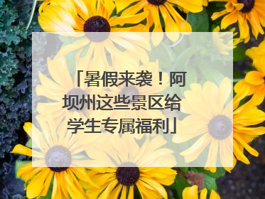 暑假来袭！阿坝州这些景区给学生专属福利