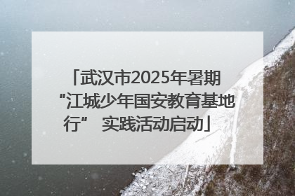 武汉市2025年暑期“江城少年国安教育基地行” 实践活动启动