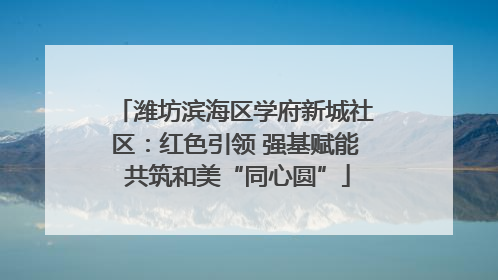 潍坊滨海区学府新城社区：红色引领 强基赋能 共筑和美“同心圆”