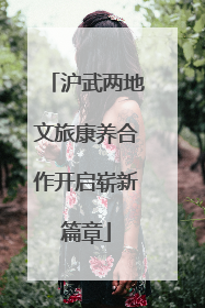 沪武两地文旅康养合作开启崭新篇章