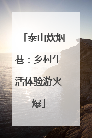 泰山炊烟巷：乡村生活体验游火爆