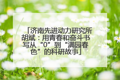 济南先进动力研究所胡斌：用青春和奋斗书写从“0”到“满园春色”的科研故事