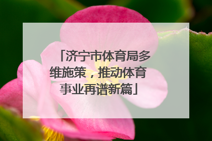 济宁市体育局多维施策，推动体育事业再谱新篇