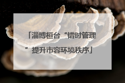 淄博桓台“错时管理”提升市容环境秩序