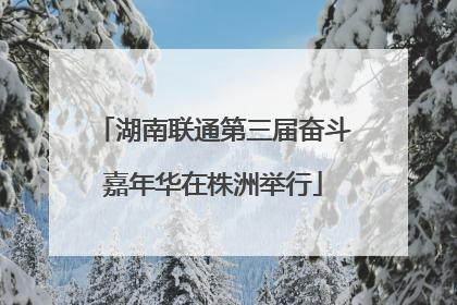 湖南联通第三届奋斗嘉年华在株洲举行