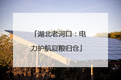 湖北老河口：电力护航夏粮归仓