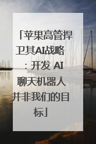苹果高管捍卫其AI战略：开发 AI 聊天机器人并非我们的目标