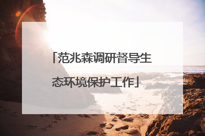 范兆森调研督导生态环境保护工作