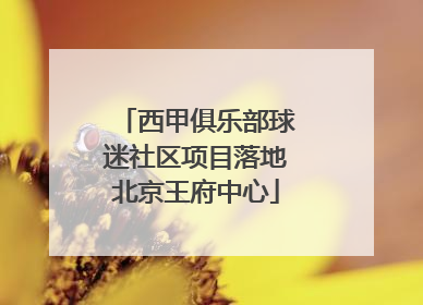 西甲俱乐部球迷社区项目落地北京王府中心