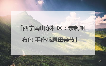 西宁南山东社区：亲制帆布包 手作感恩母亲节