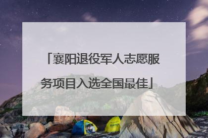襄阳退役军人志愿服务项目入选全国最佳
