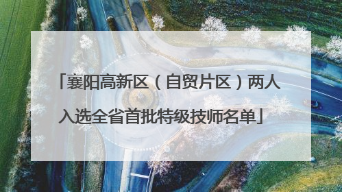 襄阳高新区（自贸片区）两人入选全省首批特级技师名单