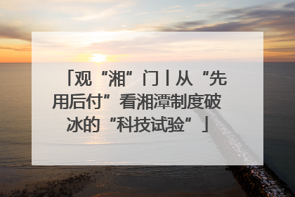 观“湘”门丨从“先用后付”看湘潭制度破冰的“科技试验”