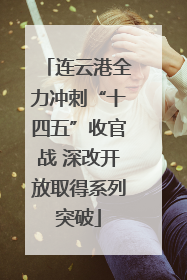 连云港全力冲刺“十四五”收官战 深改开放取得系列突破