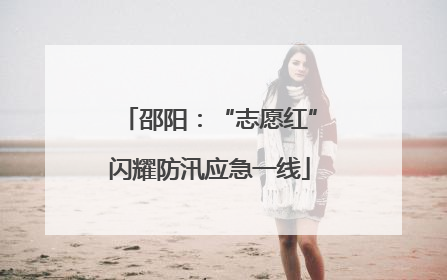 邵阳：“志愿红”闪耀防汛应急一线