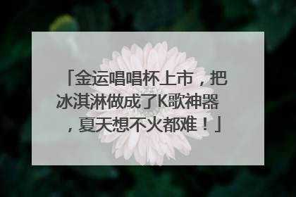 金运唱唱杯上市，把冰淇淋做成了K歌神器，夏天想不火都难！