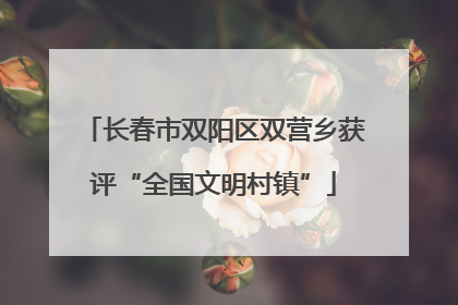 长春市双阳区双营乡获评“全国文明村镇”