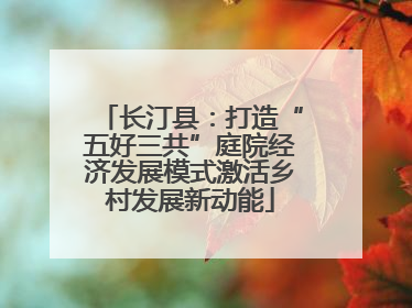 长汀县：打造“五好三共”庭院经济发展模式激活乡村发展新动能