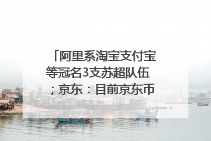 阿里系淘宝支付宝等冠名3支苏超队伍；京东：目前京东币链科技并没有开始发行稳定币｜早资道