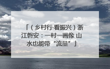 （乡村行·看振兴）浙江磐安：一村一画像 山水也能带“流量”
