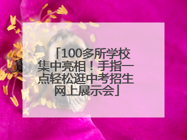 100多所学校集中亮相！手指一点轻松逛中考招生网上展示会
