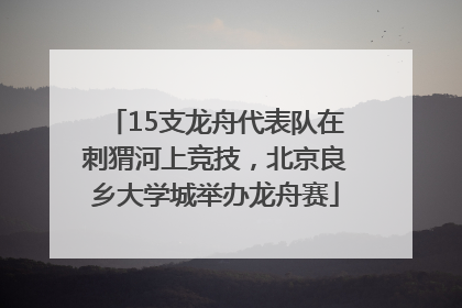 15支龙舟代表队在刺猬河上竞技，北京良乡大学城举办龙舟赛
