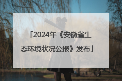2024年《安徽省生态环境状况公报》发布