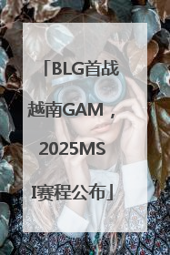 BLG首战越南GAM，2025MSI赛程公布